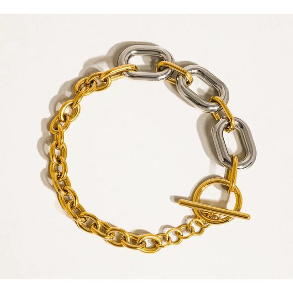 Lanni 18K Gold Non-Tarnish Multi Chain Bracelet - Picture 3 of 3